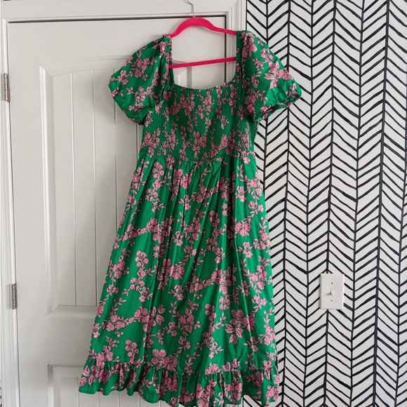 J Crew Smocked Midi Dress - Picture 3 of 3
